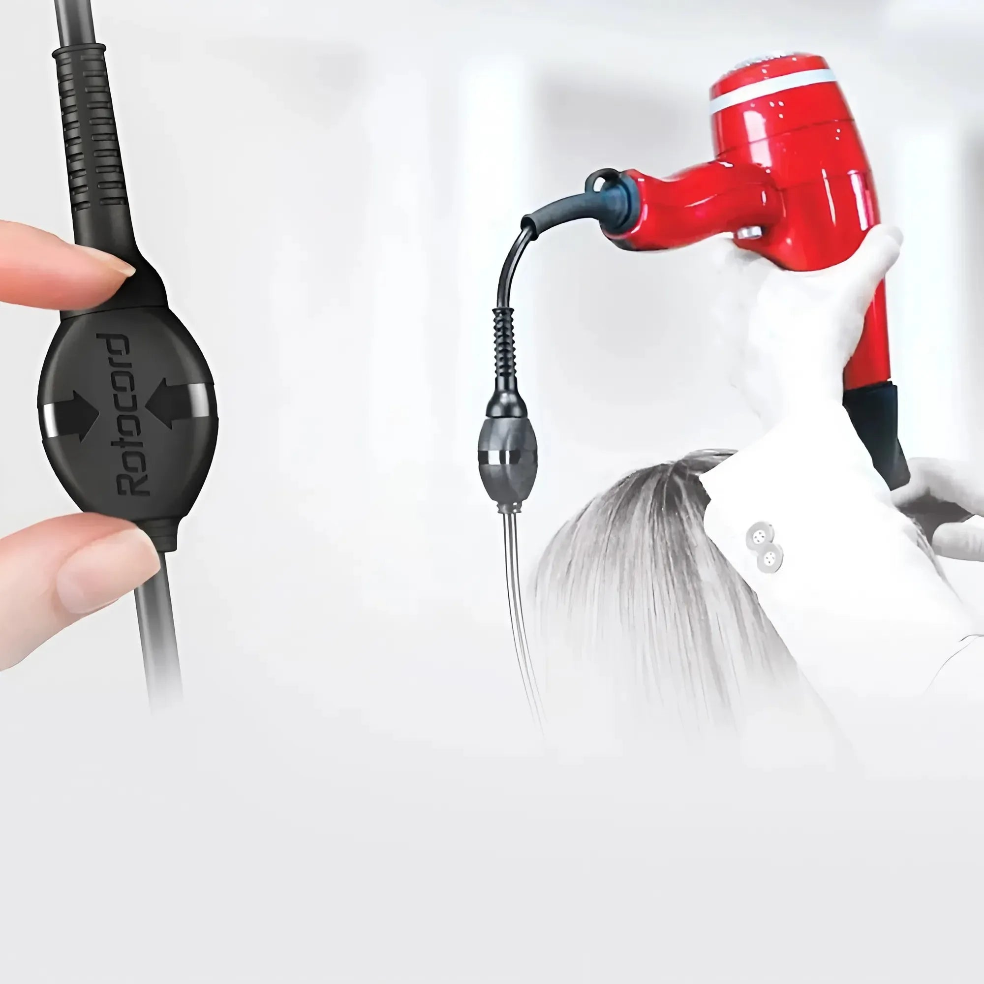 Close-up van Rotocord, een innovatieve kabelwartel die kabelklitten en kabelbreuken voorkomt voor moeiteloos en ononderbroken gebruik."